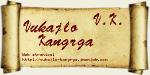 Vukajlo Kangrga vizit kartica